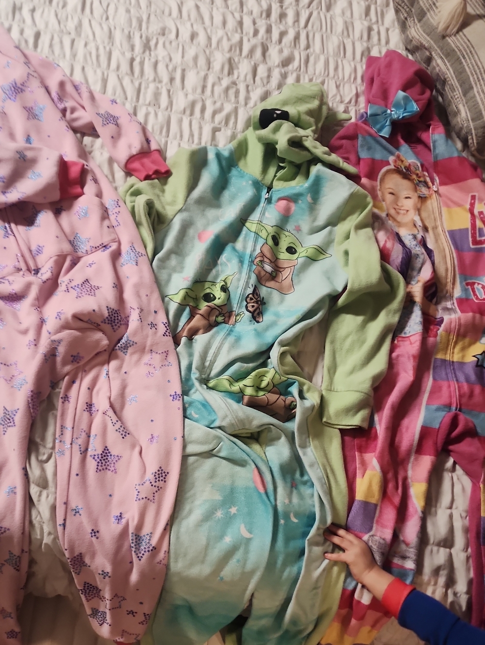 Green Baby Yoda Kids Hooded Pajamas